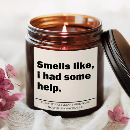 Smells like i had some help Candle Red Alcestis