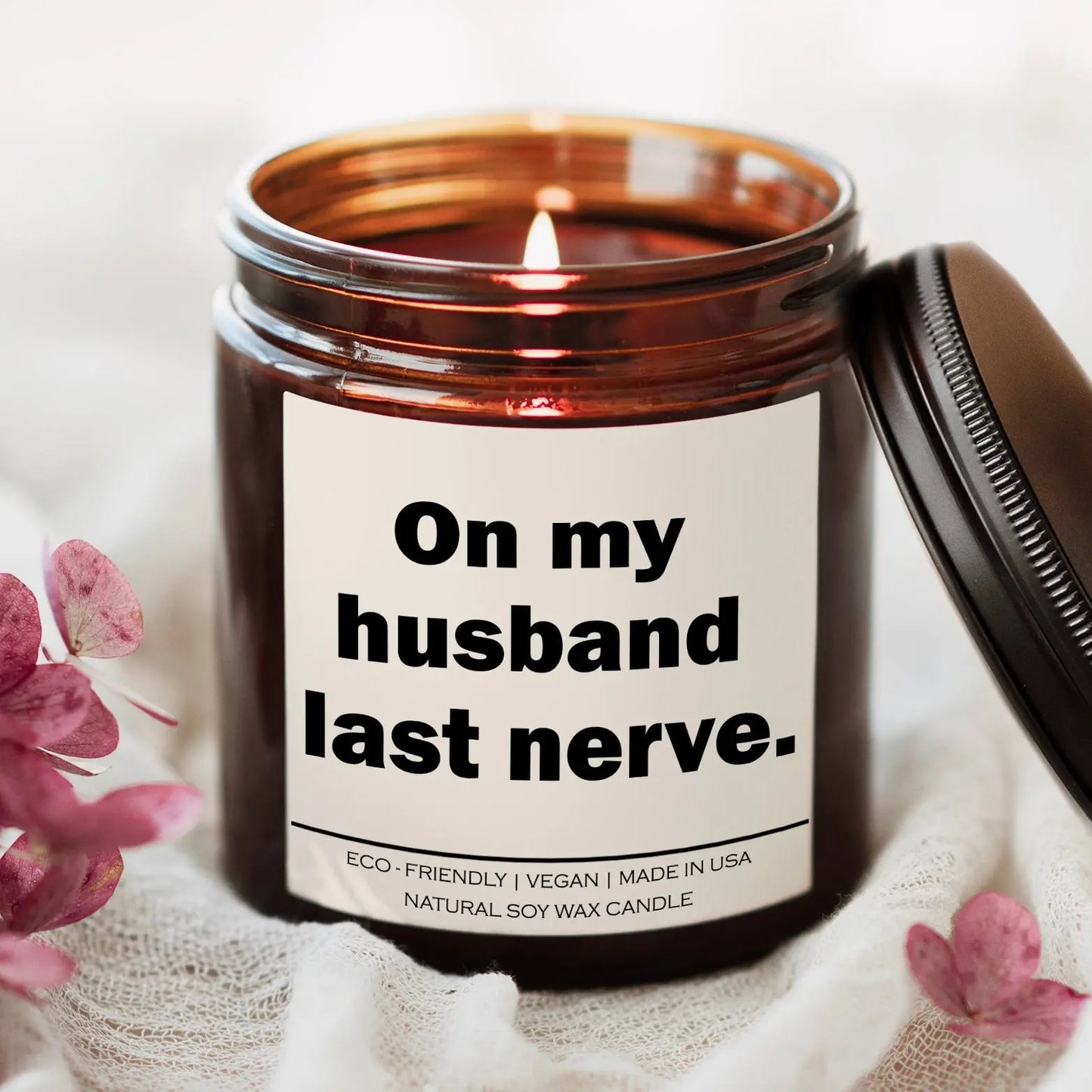 On my husband last nerve Candle Red Alcestis