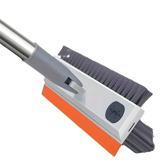3 in 1 bathroom cleaning brush with wiper orange multi-surface scrubber