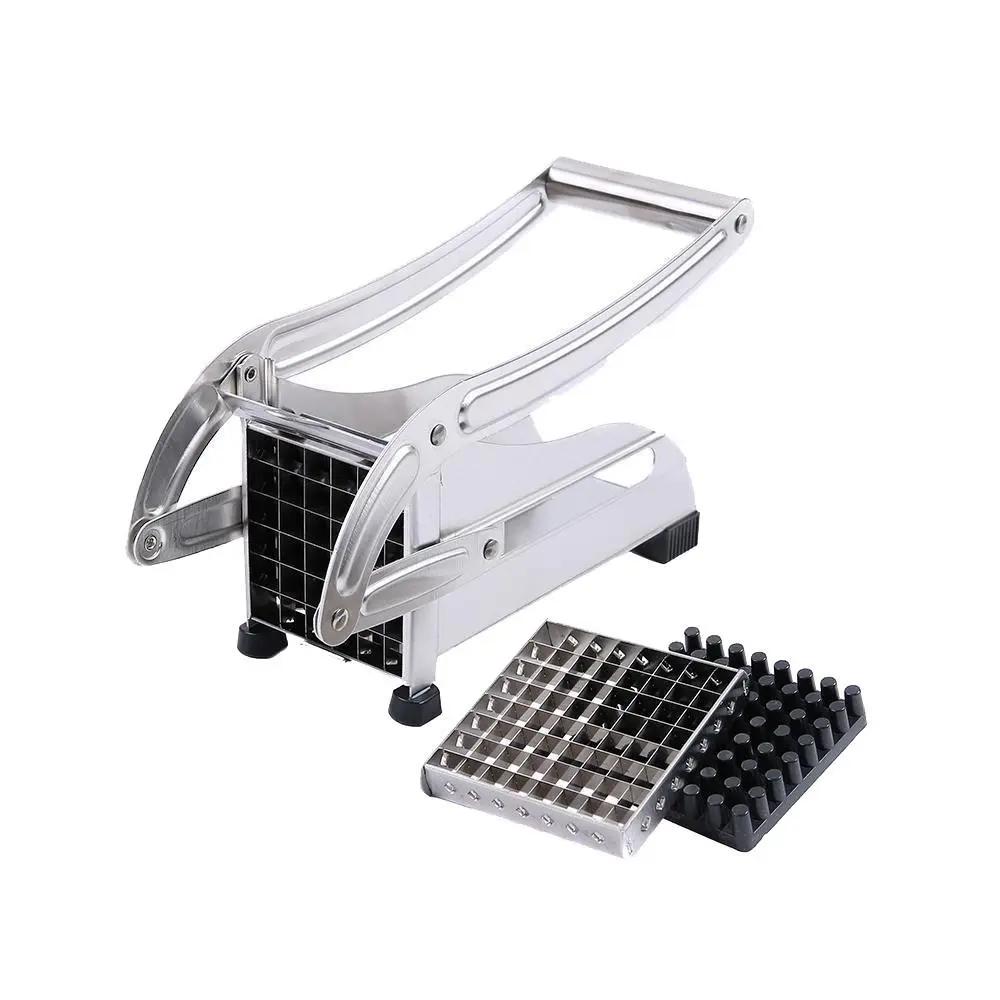 Stainless Steel French Fries and Potato Cutter with 2 Different Blades Yellow Pandora