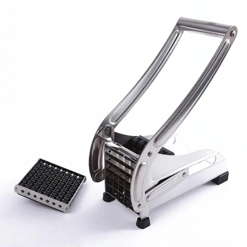 Stainless Steel French Fries and Potato Cutter with 2 Different Blades Yellow Pandora