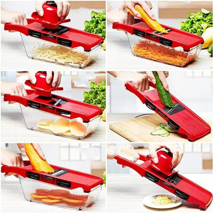 Vegetable Fruit Cutter with Steel Blade mandoline Slicer Potato Peeler Jade